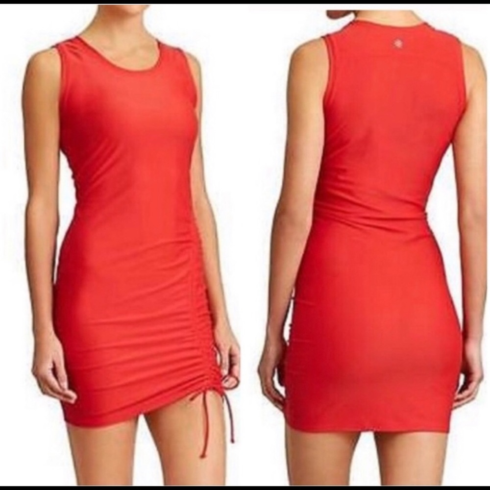 ATHLETA  sport bodycon dress Red/ Orange Size M